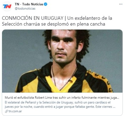 Muerte de Robert Lima estremeció al mundo del fútbol en Sudamérica: 'Esperaba que fuera un error o una mentira'