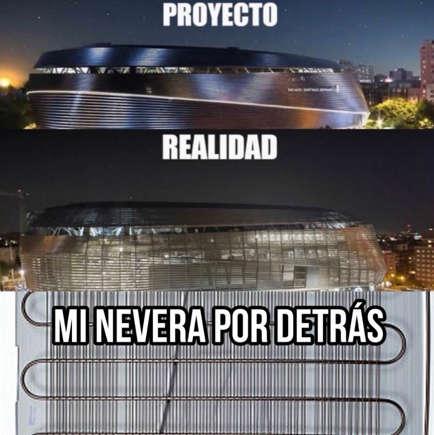 Los memes destrozan al Real Madrid por el nuevo estadio Santiago Bernabéu: “Mi nevera por detrás”