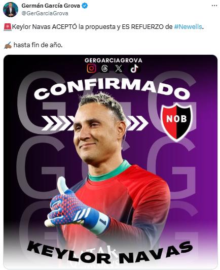 “Bombazo que sacude el mercado; leyenda”: prensa argentina reacciona con la llegada de Keylor Navas