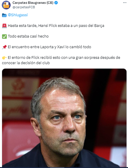 Acuerdo con el Barcelona: el técnico que iba a llegar por Xavi y Laporta lo llamó para disculparse