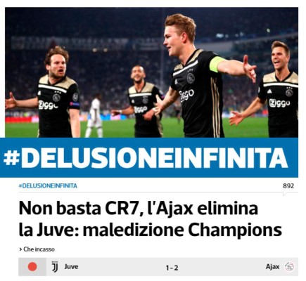 ¡Con todo! Así reacciona la prensa mundial tras el fracaso de la Juventus en Champions