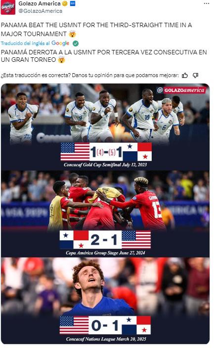 Papá de USA, lo que no pudieron Honduras y Costa Rica: la explosión de la prensa tras el batacazo de Panamá en Concacaf