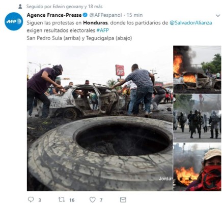 Medios internacionales: Honduras se hunde en el caos por tensión electoral