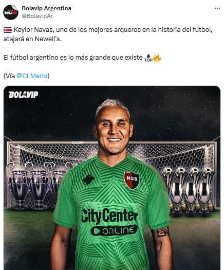 “Bombazo que sacude el mercado; leyenda”: prensa argentina reacciona con la llegada de Keylor Navas