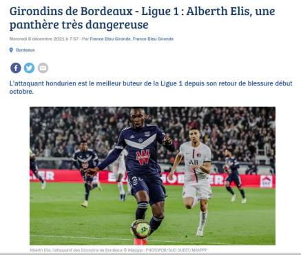 Alberth Elis sigue maravillando en Francia: “Es más que estadísticas, es el jugador revelación de la Ligue 1, un luchador”