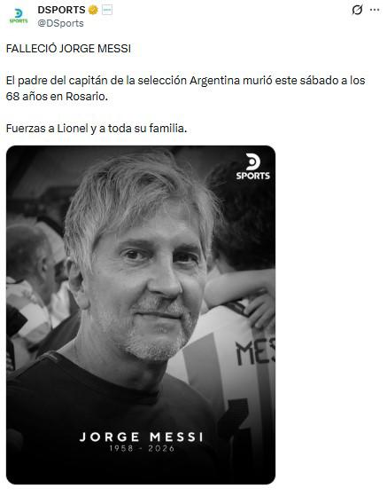 Lo que dice la prensa y clubes por la muerte del papá de Messi: Uno de los pilares...