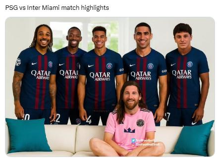 Memes destrozan a Messi por la paliza del PSG sobre Inter Miami en el Mundial de Clubes