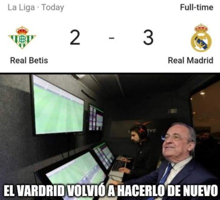 Los memes hacen pedazos al Real Madrid por recibir otra 'ayuda' del VAR ante el Betis