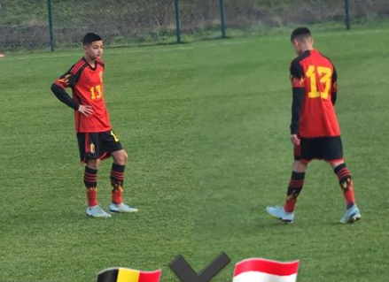 Victor Vandenbroucke representa a la Selección Sub-16 de Bélgica.