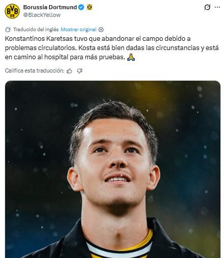 Se desplomó en la Champions y su club gira comunicado: Se me heló la sangre