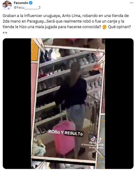 La novia de un delantero fue captada robando en una tienda: lo que dijo tras ver las polémicas imágenes