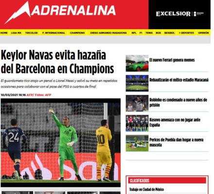 'Gigante y Mejor de la Historia de Concacaf': Lo que dice la prensa de Keylor Navas tras pararle penal a Messi