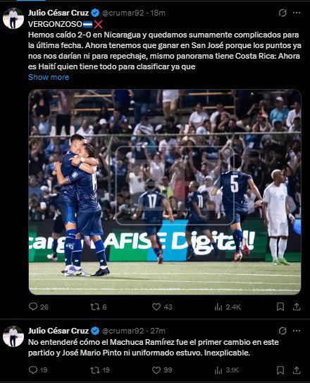 Vergonzoso, Somos el hazmerreír: señalan al culpable de la caída de Honduras ante Nicaragua en la Eliminatoria