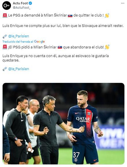 Llegó gratis, pero Luis Enrique lo echa del PSG y solicita que deje el club tras la Eurocopa 2024: no cuenta con su servicio