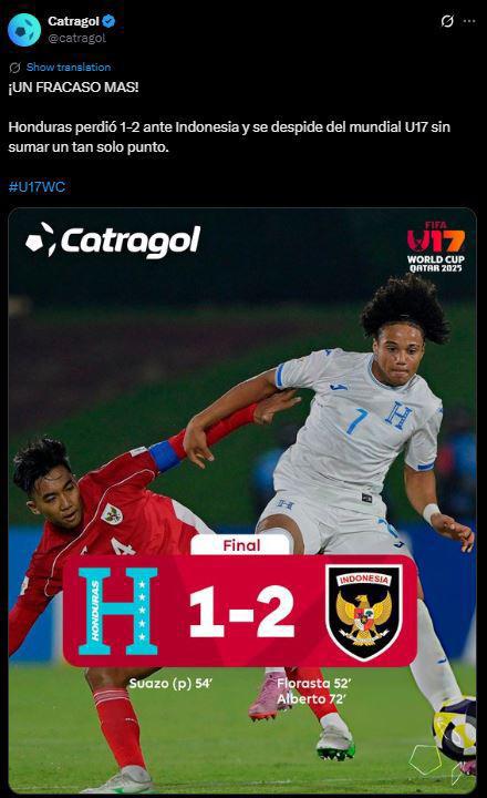 Un fracaso más, Terminó el martirio: así reaccionó la prensa tras la dura eliminación de Honduras del Mundial Sub-17