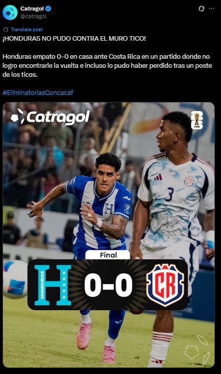 La queja de Costa Rica ante Concacaf y así reaccionó la prensa tras el empate de Honduras: El amuleto y Nos fallaron