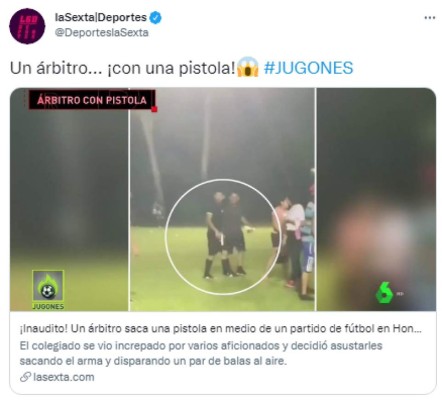 'Barbaridad en Honduras': La repercusión mundial que generó el árbitro que sacó una pistola en Copán&nbsp;&nbsp;