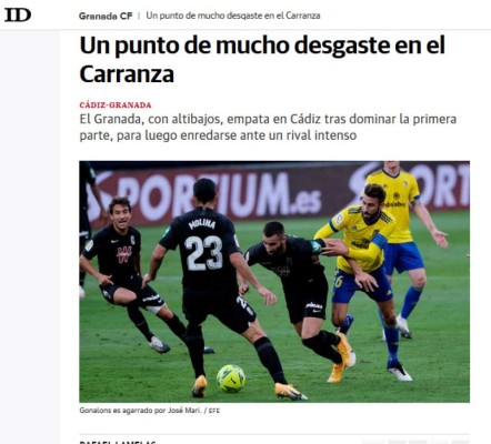 'Dolor de cabeza constante': Lo que dice la prensa del Choco y Cádiz tras el empate con Granada