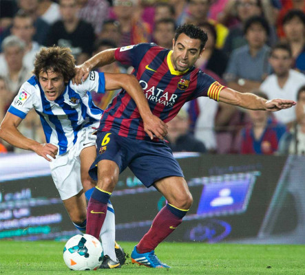 Barcelona imágenes de un nuevo record al vencer al Real Sociedad.