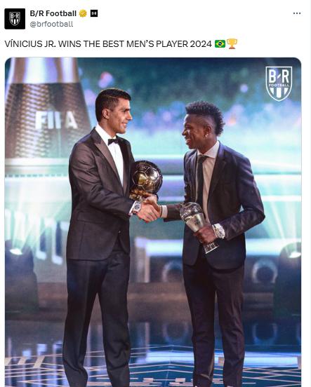 Vinicius ganó el premio The Best y la prensa reacciona: “Aquí sí asiste el Madrid; ya es mucho más grande que Neymar”