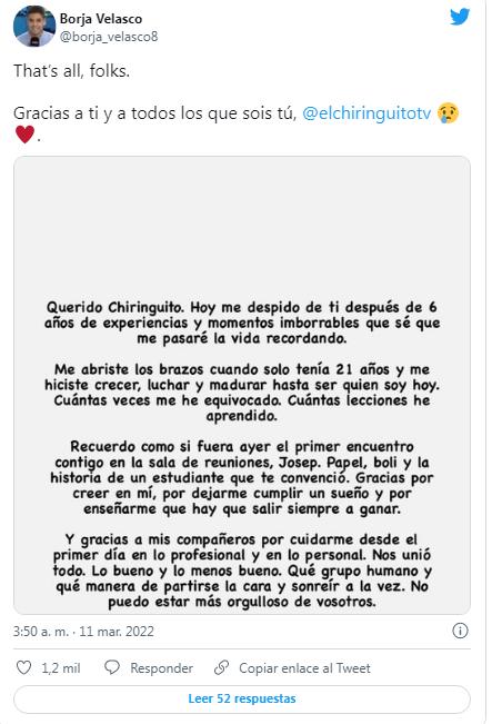 ¡Se fueron ovacionados! Josep Pedrerol despide a tres miembros de El Chiringuito luego de seis años