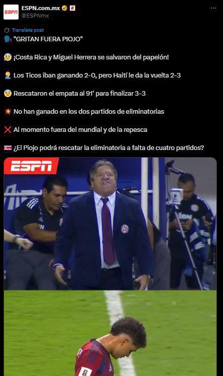 Lejos del Mundial, Cobarde y Gracias Haití: en Costa Rica llenos de cólera piden que lo echen de la selección