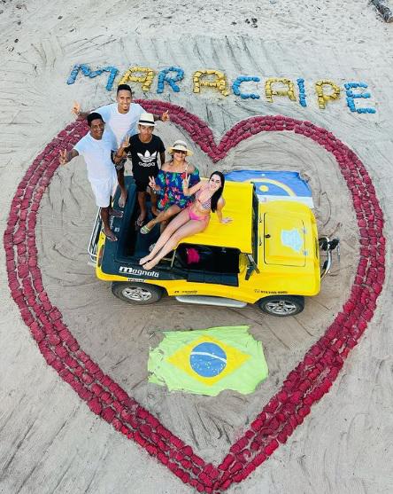 Las lujosas vacaciones del jugador del Olimpia Yan Maciel junto a la hermosa Patricia Cavalheiro en Brasil