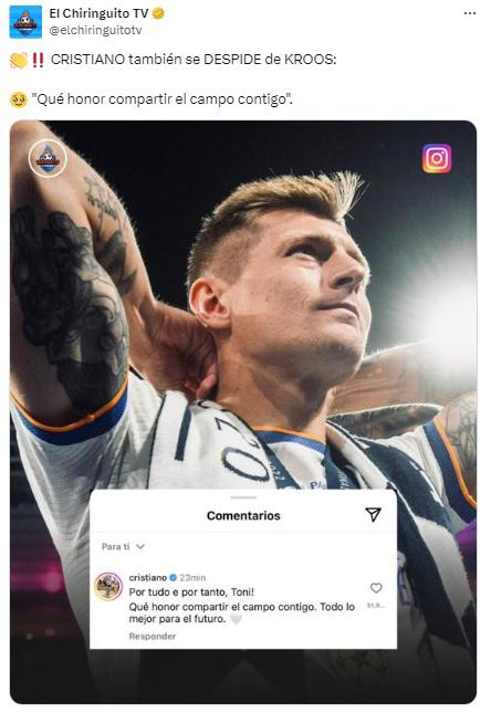 Kroos dejó roto a Real Madrid y la reacción de Cristiano Ronaldo: los mensajes al alemán luego de anunciar su retiro del fútbol