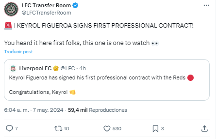 Lo que dicen los medios del fichaje de Keyrol Figueroa por el Liverpool: “Próxima estrella de la Premier League”