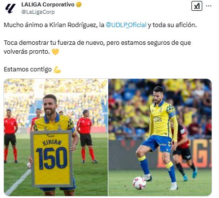 “He recaído del cáncer”: el mundo del fútbol se vuelca para apoyar al capitán de Las Palmas y el mensaje del Real Madrid