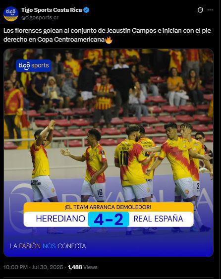 Herediano comió jamón catracho; dando pena: así reacciona la prensa por la caída de Real España en Costa Rica