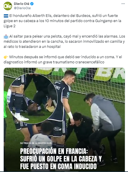 Oran por Alberth Elis: prensa mundial, clubes franceses y futbolistas se solidarizan con el hondureño tras su lesión