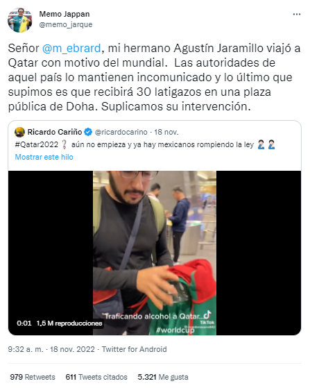 ¿30 latigazos? Toda la verdad sobre el aficionado mexicano que sería castigado en Qatar por ingresar bebidas alcohólicas