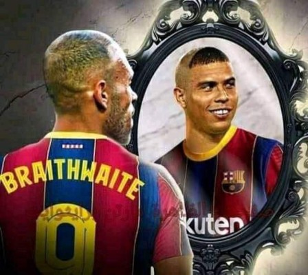 Braithwaite marca doblete con el Barcelona en Champions y los memes estallan las redes