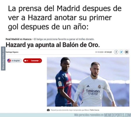 Los memes hacen pedazos a Hazard y Vinicius a pesar de la goleada del Real Madrid