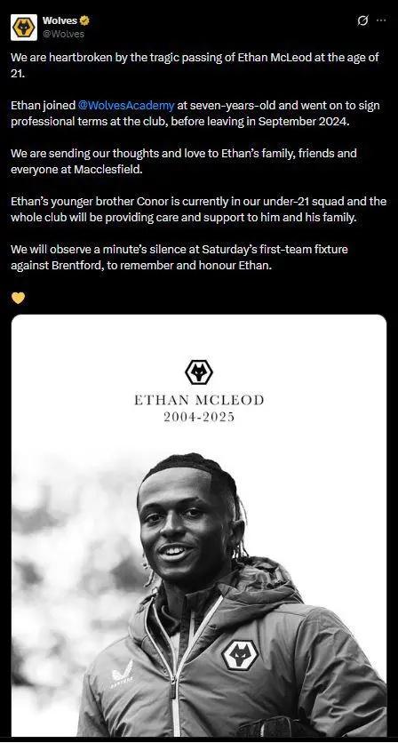 Muere en fatal accidente jugador que pasó por club de la Premier League: duro comunicado y el país que está de luto