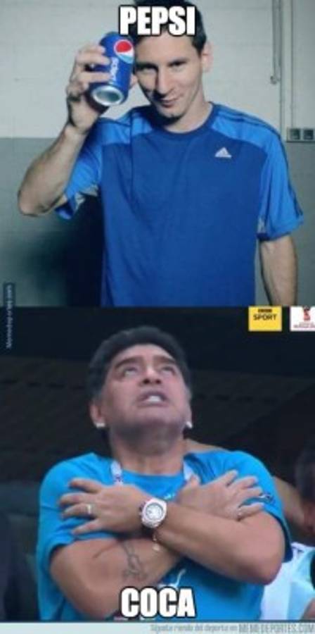 Los otros memes que no has visto de Messi y Maradona tras el Argentina-Nigeria