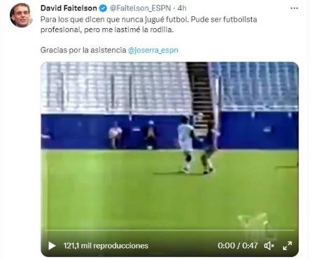 El posteo que hizo David Faitelson en sus redes sociales. Ya tiene miles de reproducciones.