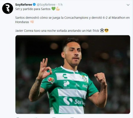 ¡Ardiente! Medios internacionales hacen eco del triunfo abultado de Santos ante Marathón