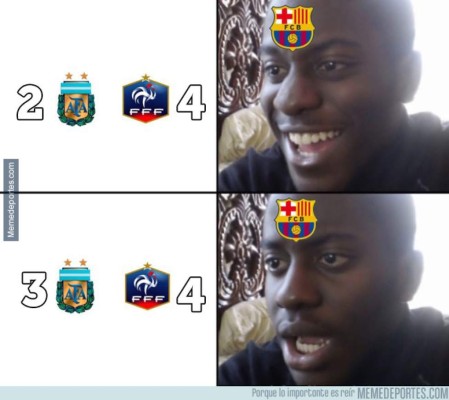 Mbappé aterroriza a Messi en los memes del Mundial de Rusia 2018&nbsp;&nbsp;