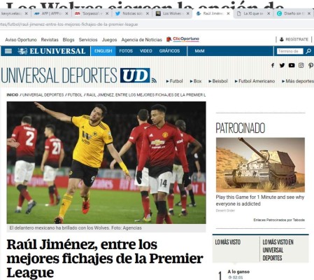 Lo que dice la prensa mundial sobre el fichaje de Raúl Jiménez: 'Histórico'