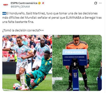 ¿Acierto o error? Las reacciones a la dura decisión de Saíd Martínez en el Mundial y la nota que le dan