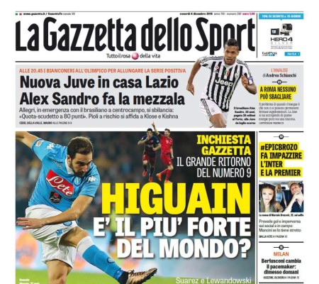 Las portadas deportivas internacionales de este viernes 4 de diciembre