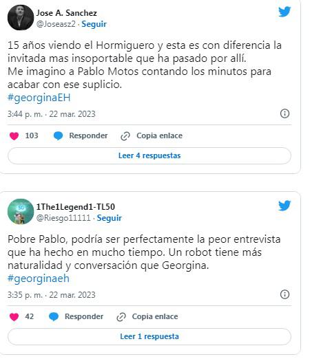 Las terribles críticas a Georgina Rodríguez por su entrevista en El Hormiguero: “Me parece obsceno, es insoportable”