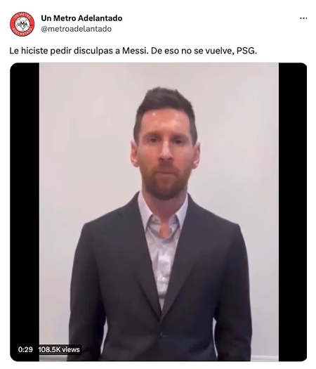 ¡Messi colgó un video pidiendo perdón al PSG y estallaron las redes con jocosos memes!