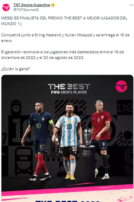 Indignación con Messi por su nominación al The Best 2023: “Es surrealista, Cristiano Ronaldo tuvo mejor año”