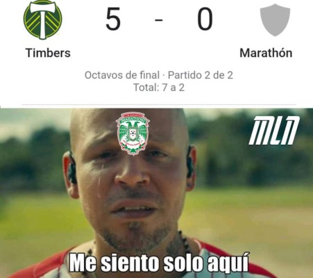 Humillan a Marathón con memes tras la paliza ante el Portland en la Concachampions
