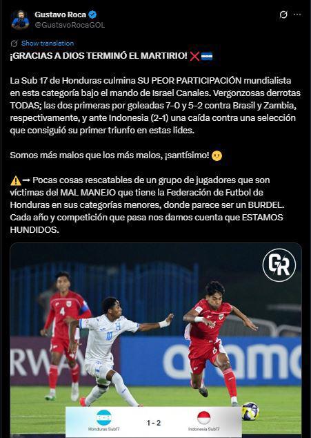 Un fracaso más, Terminó el martirio: así reaccionó la prensa tras la dura eliminación de Honduras del Mundial Sub-17