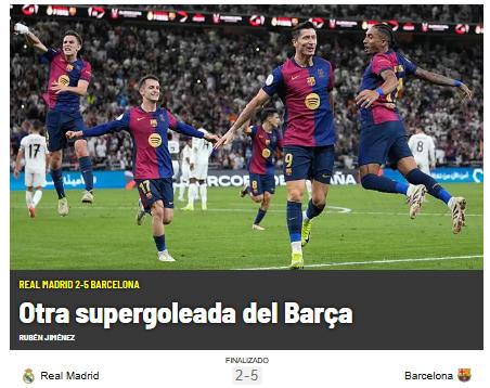Barcelona volvió a humillar al Real Madrid y la prensa reacciona: “Ridículo; deben dar gracias que solo fueron cinco”