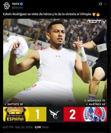 El León acaricia la 39: la prensa señala al culpable de la derrota de Real España y elogian a Olimpia tras la remontada